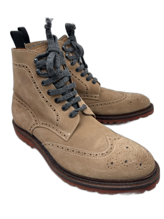 Eleventy Shoe Size 43 Brown Suede Lace Up Ankle High oxford Men's Boots Brown / 43