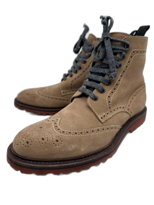 Eleventy Shoe Size 43 Brown Suede Lace Up Ankle High oxford Men's Boots Brown / 43