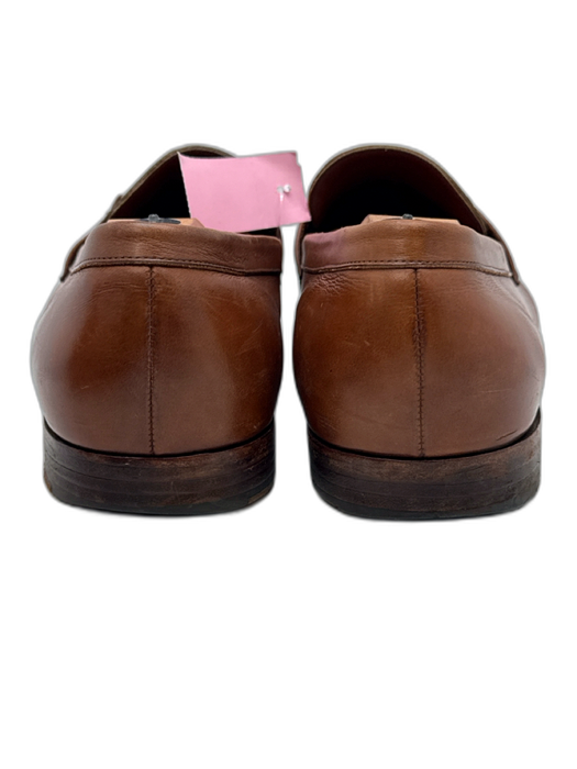 Barker Black Shoe Size 13 AS IS Brown Leather Square Toe Silver Hardware Shoes Brown / 13