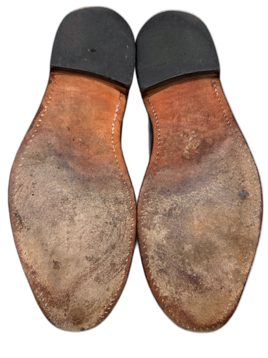 Allen Edmonds Shoe Size 12 AS IS Brown Leather Lace Up Stacked Heel Men's Shoes Brown / 12
