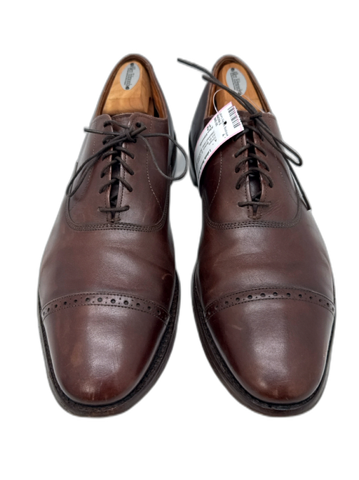 Allen Edmonds Shoe Size 12 AS IS Brown Leather Lace Up Stacked Heel Men's Shoes Brown / 12