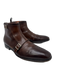 Santoni Shoe Size 11 Brown Leather Buckle Detail Ankle High Men's Shoes Brown / 11