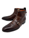 Santoni Shoe Size 11 Brown Leather Buckle Detail Ankle High Men's Shoes Brown / 11