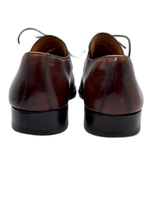 Magnanni Shoe Size 11.5 Brown Leather Ombre Low Top Lace Up Men's Shoes Brown / 11.5