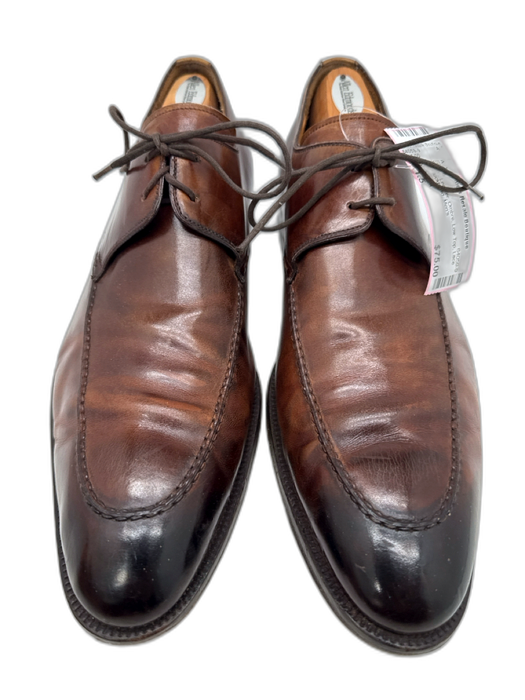 Magnanni Shoe Size 11.5 Brown Leather Ombre Low Top Lace Up Men's Shoes Brown / 11.5