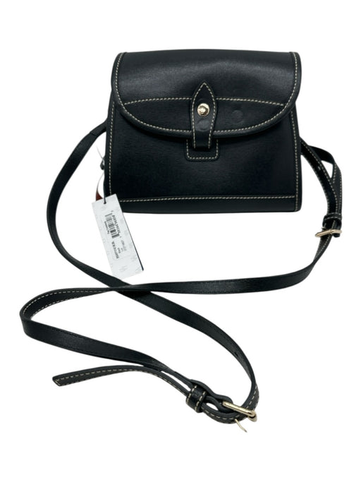 Dooney & Bourke Black Coated Canvas Flap Crossbody Bag Black / Small