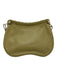 Callista Beige Green Leather Flap Crossbody Bag Beige Green / XS