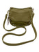 Callista Beige Green Leather Flap Crossbody Bag Beige Green / XS