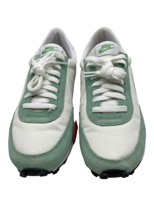 Nike Shoe Size 8.5 White & Aqua Nylon Suede Logo Low Top Sneakers White & Aqua / 8.5