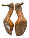 Casadei Shoe Size 8.5 Mustard Yellow Leather Kitten Heel Buckle Square Toe Heels Mustard Yellow / 8.5