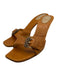 Casadei Shoe Size 8.5 Mustard Yellow Leather Kitten Heel Buckle Square Toe Heels Mustard Yellow / 8.5