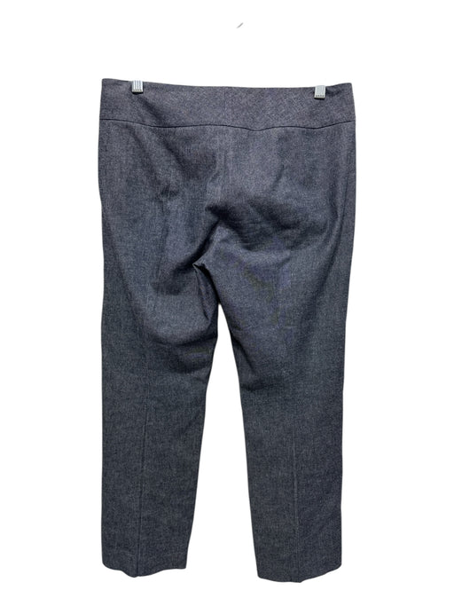 The Wrights Size 6 Gray Cotton Blend Zip & Clasp Cropped Button Detail Pants Gray / 6