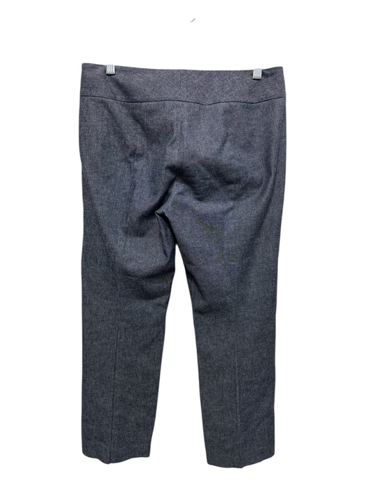 The Wrights Size 6 Gray Cotton Blend Zip & Clasp Cropped Button Detail Pants Gray / 6