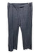 The Wrights Size 6 Gray Cotton Blend Zip & Clasp Cropped Button Detail Pants Gray / 6