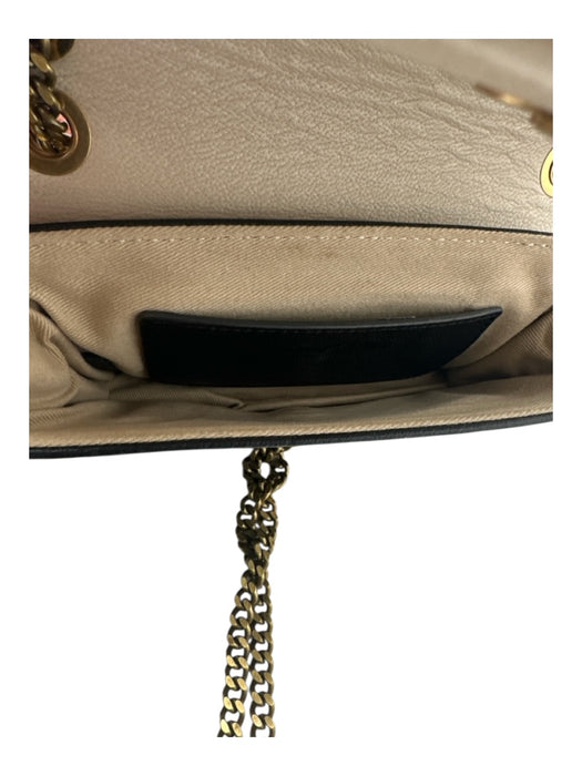 See By Chloe Cream, White, Black Leather Gold Tone Hardware Chain Strap Bag Cream, White, Black / Small