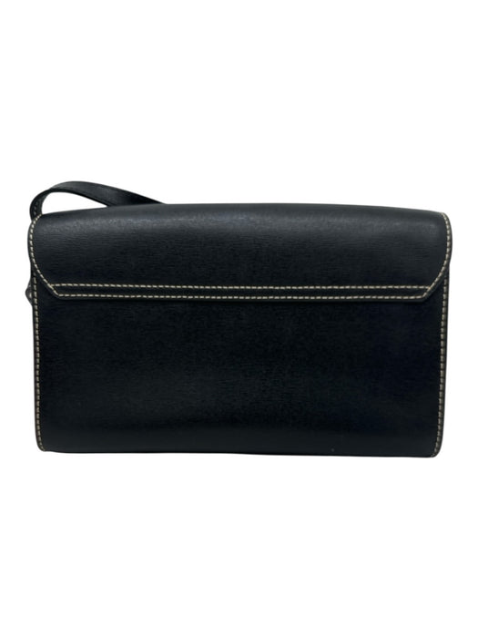 Dooney & Bourke Black Coated Canvas GHW Flap Bag Black / Small