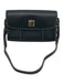 Dooney & Bourke Black Coated Canvas GHW Flap Bag Black / Small