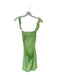 Free People Size Est S Lime Green Cotton Blend Spaghetti Strap Crinkle Dress Lime Green / Est S