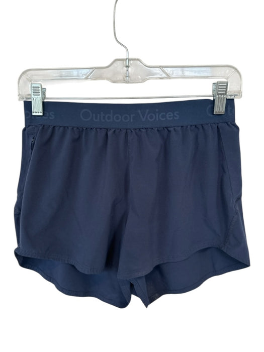 Outdoor Voices Size S Navy Recycled Polyester Blend Waist Band Athletic Shorts Navy / S
