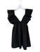 day + moon Size S Black Polyester Short Sleeve Back Tie Baby Doll Dress Black / S