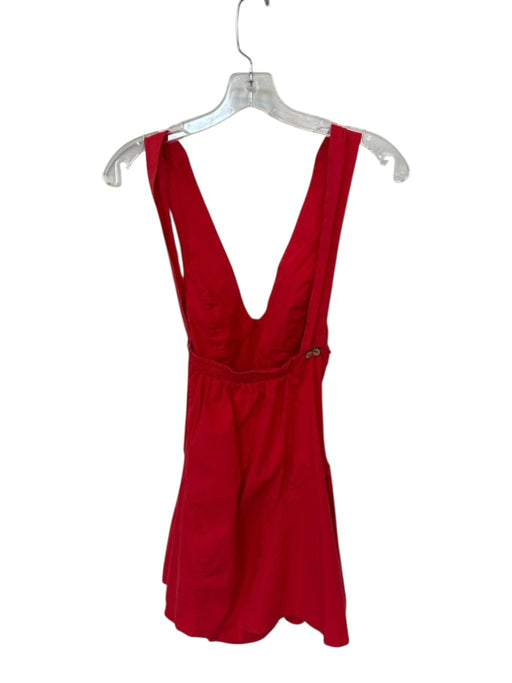 Free People Size S Red Cotton Sleeveless Back Tie Dress Red / S