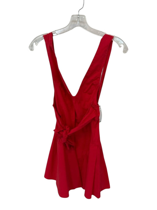 Free People Size S Red Cotton Sleeveless Back Tie Dress Red / S