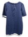 Voy Size M Blue, White, Multi Polyester & Rayon All Over Print Dress Blue, White, Multi / M
