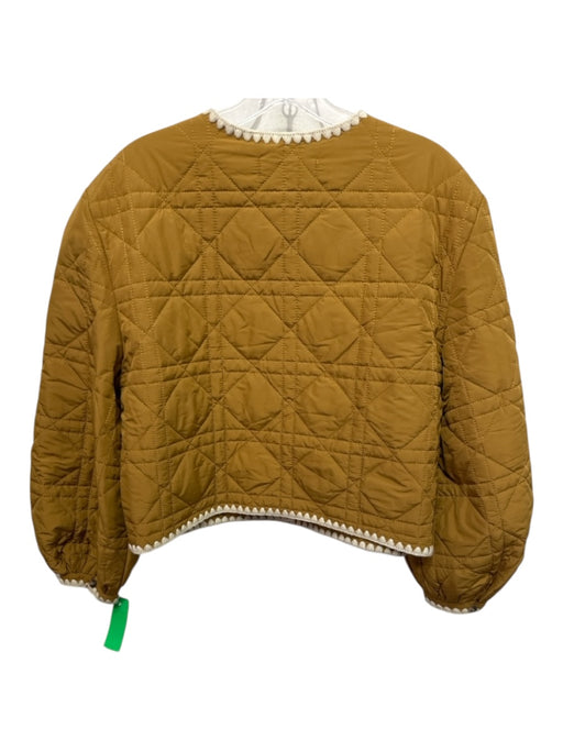 ASTR The Label Size Medium Mustard Yellow Polyester Quilted Stitch Detail Jacket Mustard Yellow / Medium