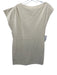Dissh Size M Cream Beige Cotton Blend Knit Sleeveless Ruched Detail Top Cream Beige / M