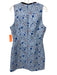 Allison Size S Blue Polyester Floral Sleeveless Cutout Back Zip Dress Blue / S