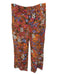 Maeve Size 2 Rust & mutli Cotton Blend High Waist Botanical Wide Leg Pants Rust & mutli / 2