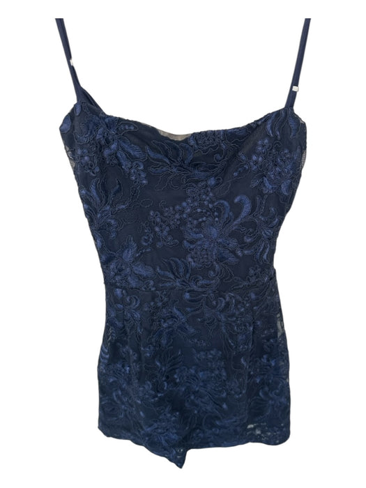 Lucy in the Sky Size S Navy Lace Spaghetti Strap Back Tie Mini Dress Navy / S