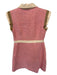 Maeve Size 00P Pink & Tan Cotton Blend Cap Sleeve Tweed Front Zip GHW Dress Pink & Tan / 00P