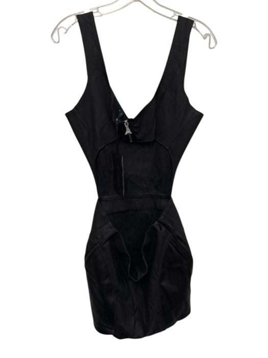 Maniere De Voir Size 12 Black Polyester & Polyurethane Sleeveless Dress Black / 12