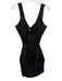 Maniere De Voir Size 12 Black Polyester & Polyurethane Sleeveless Dress Black / 12