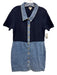 Pilcro Size XL Navy & Blue Acrylic & Cotton Short Sleeve Fabric Block Knit Dress Navy & Blue / XL