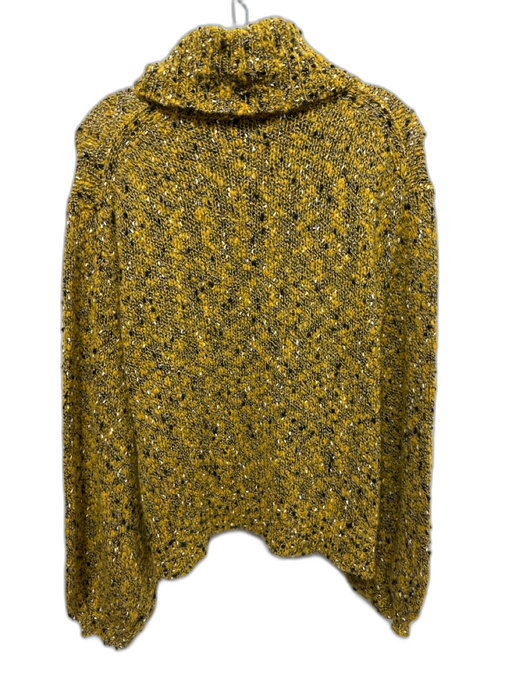 A.L.C. Size M Yellow, Black, White Merino Wool & Nylon Textured Knit Sweater Yellow, Black, White / M