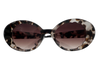 Krewe Brown & Gray Acetate Tortoiseshell Oval Scallop Detail Sunglasses Brown & Gray