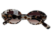 Krewe Brown & Gray Acetate Tortoiseshell Oval Scallop Detail Sunglasses Brown & Gray