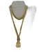 Julie Vos Gold Tone & Black 24K Gold Plated Chain Pendant Stone Necklace Gold Tone & Black