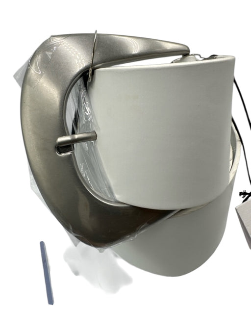 IRO White & Silver Leather Oversized Buckle Wide Belts White & Silver / 80
