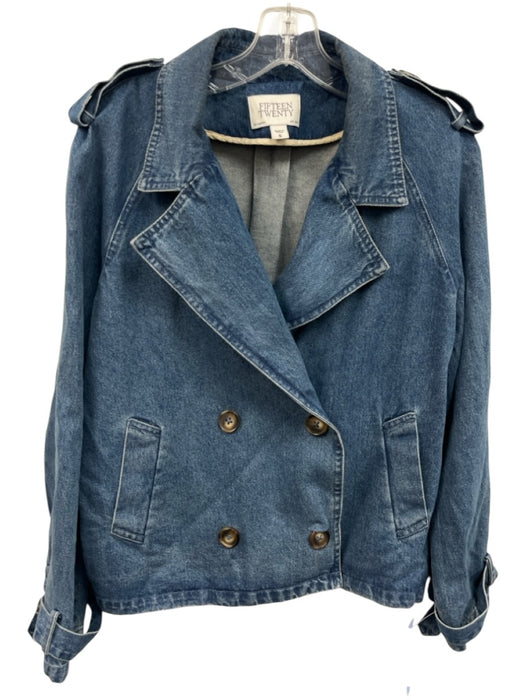 Fifteen Twenty Size S Medium dark wash Cotton Denim Utility Jacket Medium dark wash / S