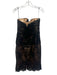 Yoly Munoz Size 10 Black & Gold Sleeveless Mesh Overlay Floral bodice Dress Black & Gold / 10