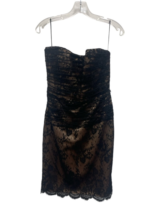 Yoly Munoz Size 10 Black & Gold Sleeveless Mesh Overlay Floral bodice Dress Black & Gold / 10