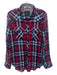 Rails Size M Navy, Red, White Lyocell & Rayon Long Sleeve Plaid Button Up Top Navy, Red, White / M