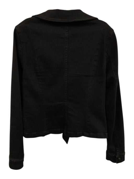 L'agence Size M Black Cotton Blend Long Sleeve Double Breasted Blazer Jacket Black / M