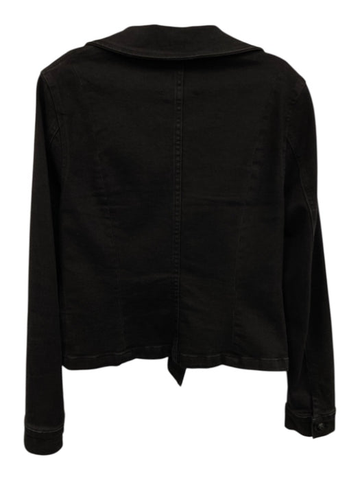 L'agence Size M Black Cotton Blend Long Sleeve Double Breasted Blazer Jacket Black / M