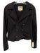 L'agence Size M Black Cotton Blend Long Sleeve Double Breasted Blazer Jacket Black / M