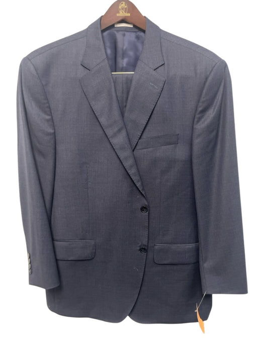 Peter Millar Navy Blue Wool Solid 2 Button Men's Suit Navy Blue / 46R