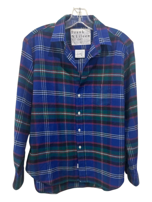 Frank & Eileen Size S Blue, Red, Green Cotton Flannel Plaid Long Sleeve Top Blue, Red, Green / S